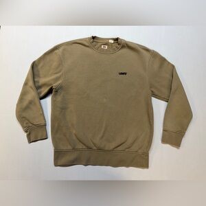 Levi’s Men’s Medium Khaki Tan Fleece Crewneck Sweatshirt